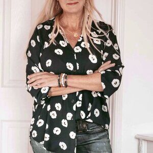 Cabi Go To Button Up Daisy Floral  XS